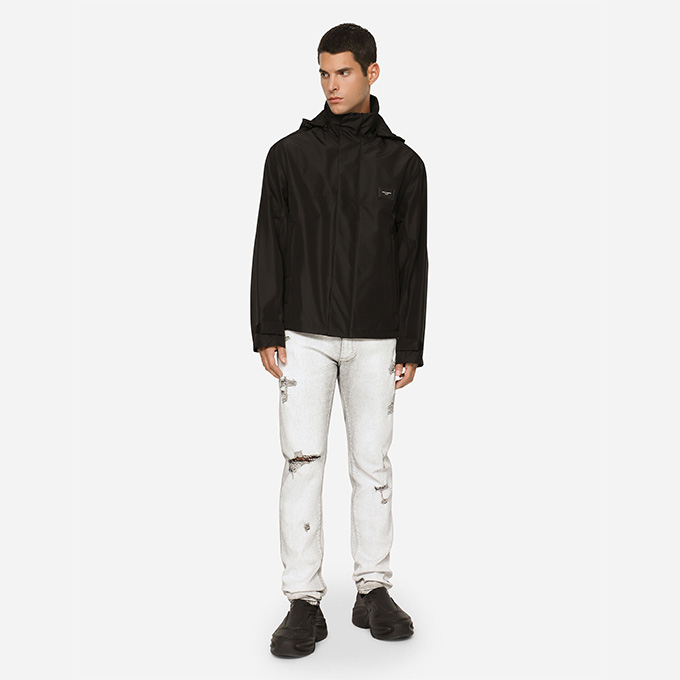dolce & gabbana hooded technical fabric jacket